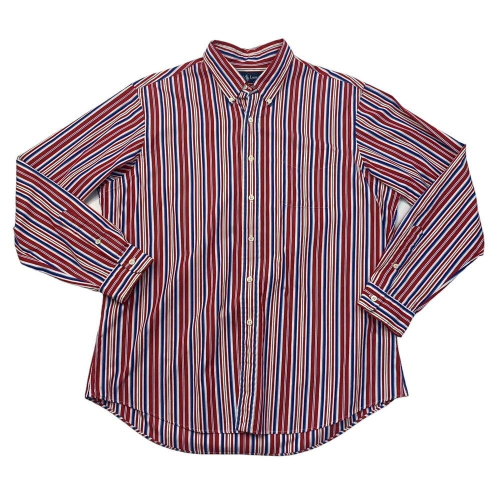 Ralph Lauren Shirt Mens XL Extra Large Multi Striped Custom Fit Button Down